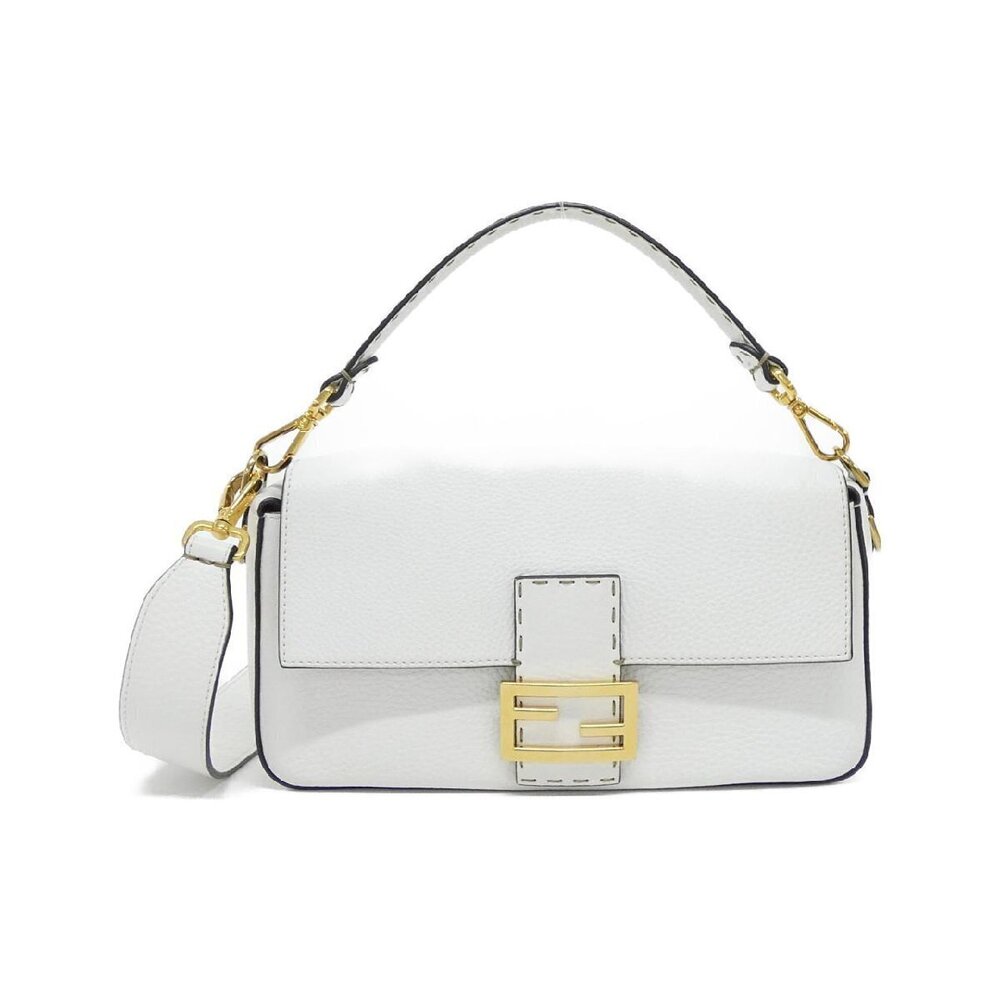 Fendi SELLERIA SFR Shoulder Bag Baguette Black